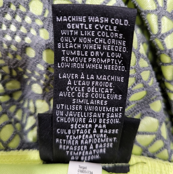 Wassio Grey over Lime Green Skirt - Picture 3 of 4